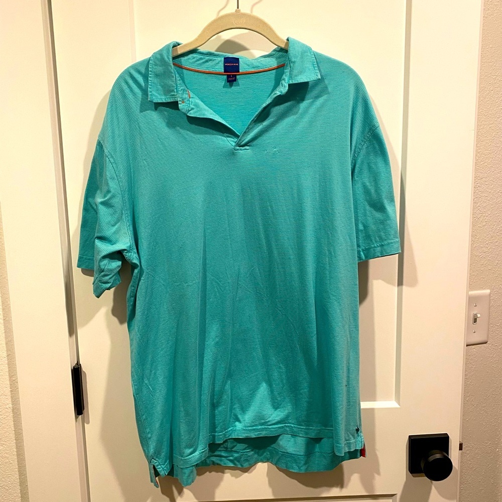 Men’s Mercer Blue Polo Shirt Size L